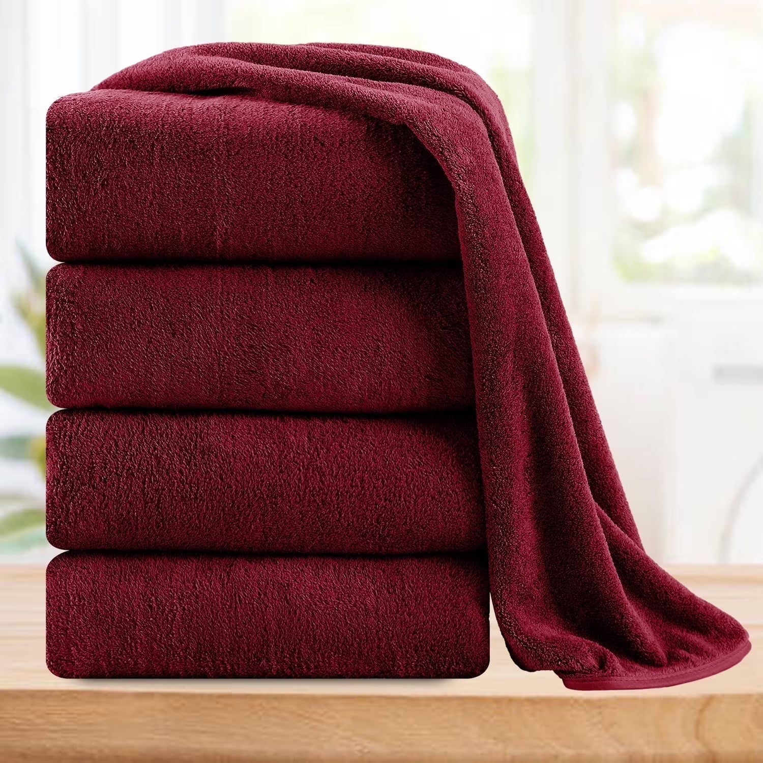 Smuge 4/8 Piece Oversized Bath Towel Set, Microfiber Ultra Soft Plush, 700 GSM Highly Absorbent Quick Dry Luxurious Bath Sheets Towels for Bathroom Hotel