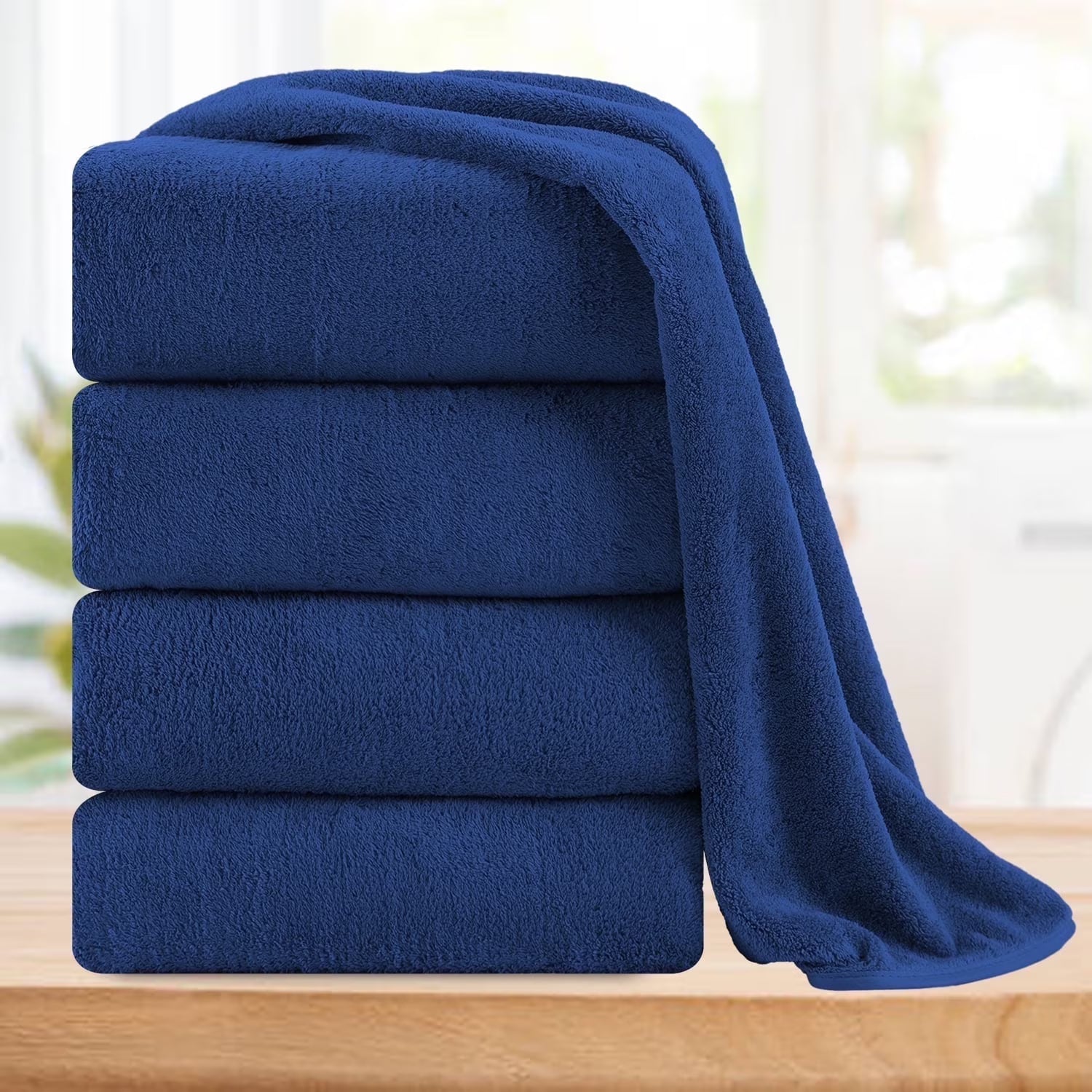 Smuge 4/8 Piece Oversized Bath Towel Set, Microfiber Ultra Soft Plush, 700 GSM Highly Absorbent Quick Dry Luxurious Bath Sheets Towels for Bathroom Hotel