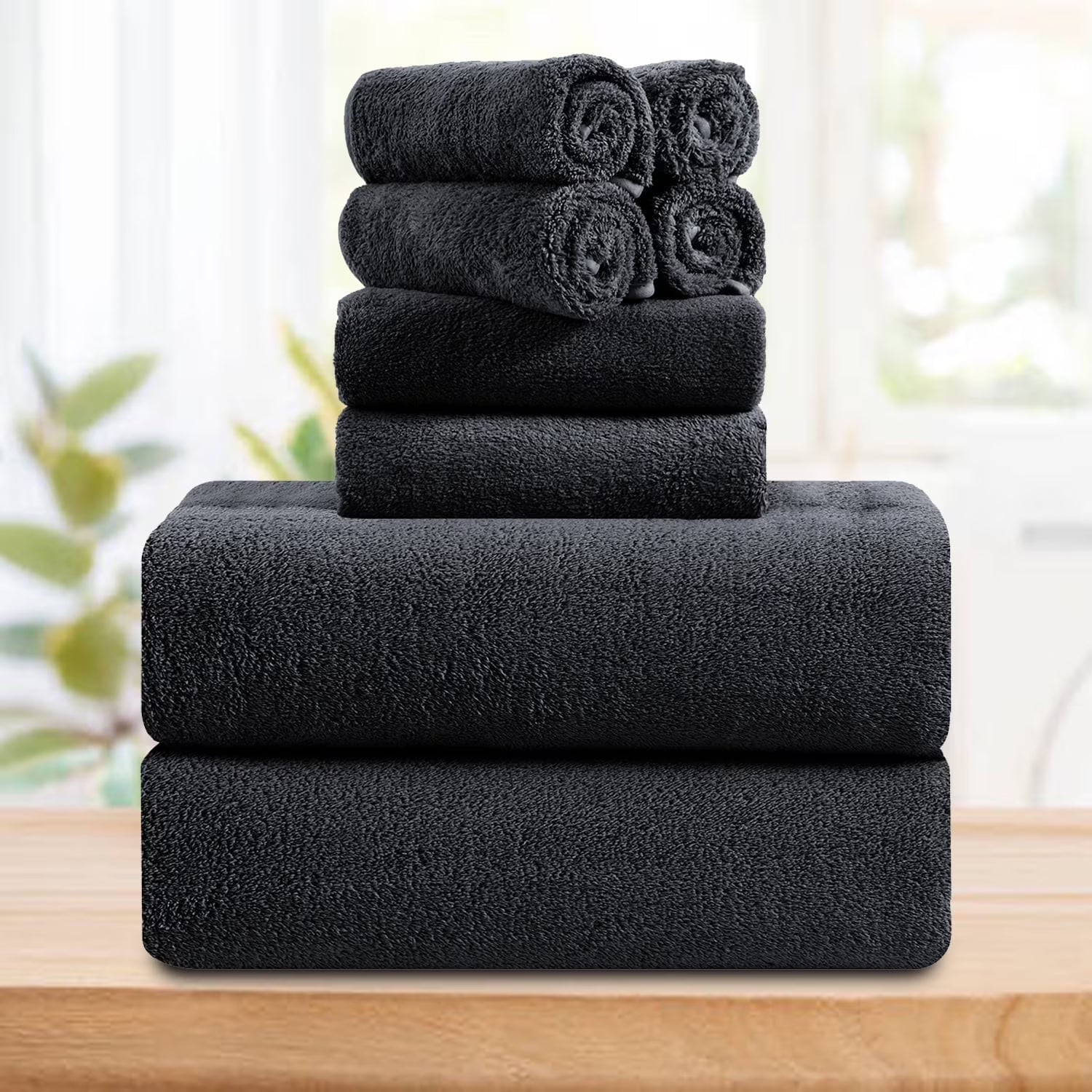 Smuge 4/8 Piece Oversized Bath Towel Set, Microfiber Ultra Soft Plush, 700 GSM Highly Absorbent Quick Dry Luxurious Bath Sheets Towels for Bathroom Hotel