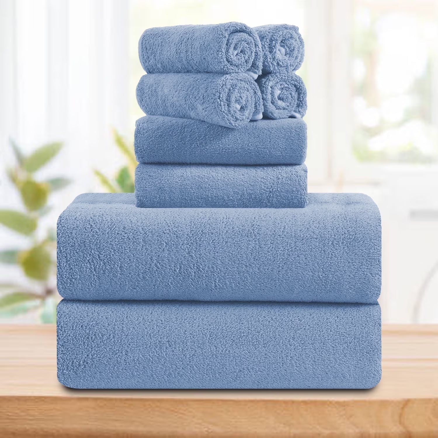 Smuge 4/8 Piece Oversized Bath Towel Set, Microfiber Ultra Soft Plush, 700 GSM Highly Absorbent Quick Dry Luxurious Bath Sheets Towels for Bathroom Hotel