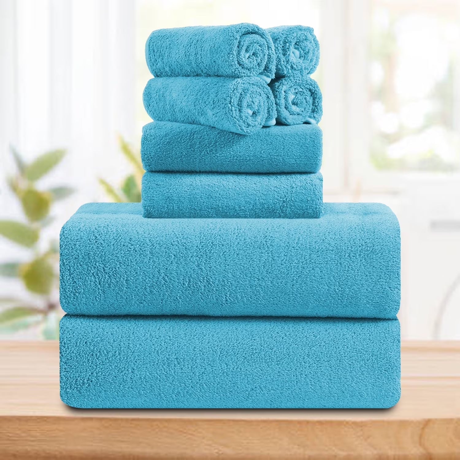 Smuge 4/8 Piece Oversized Bath Towel Set, Microfiber Ultra Soft Plush, 700 GSM Highly Absorbent Quick Dry Luxurious Bath Sheets Towels for Bathroom Hotel