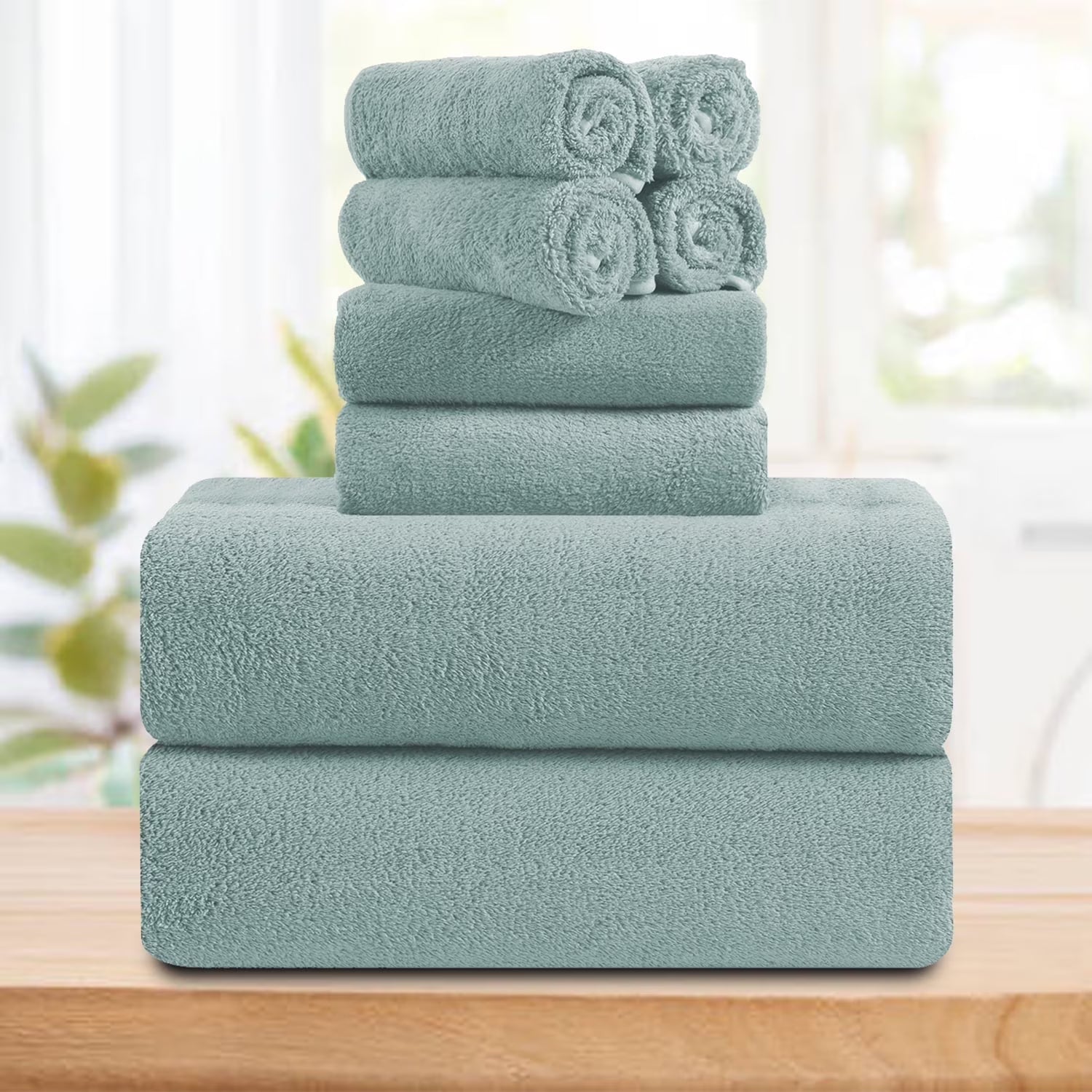 Smuge 4/8 Piece Oversized Bath Towel Set, Microfiber Ultra Soft Plush, 700 GSM Highly Absorbent Quick Dry Luxurious Bath Sheets Towels for Bathroom Hotel