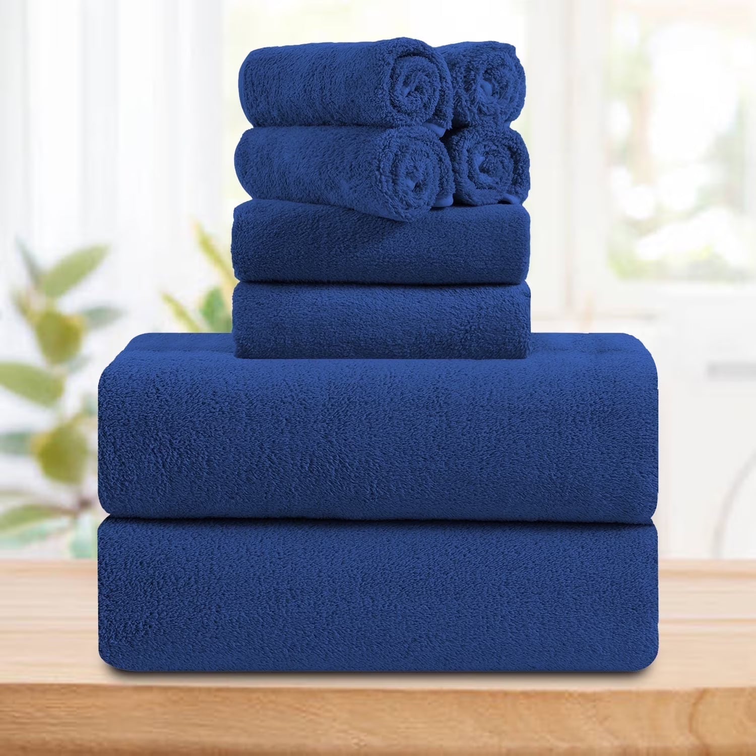 Smuge 4/8 Piece Oversized Bath Towel Set, Microfiber Ultra Soft Plush, 700 GSM Highly Absorbent Quick Dry Luxurious Bath Sheets Towels for Bathroom Hotel