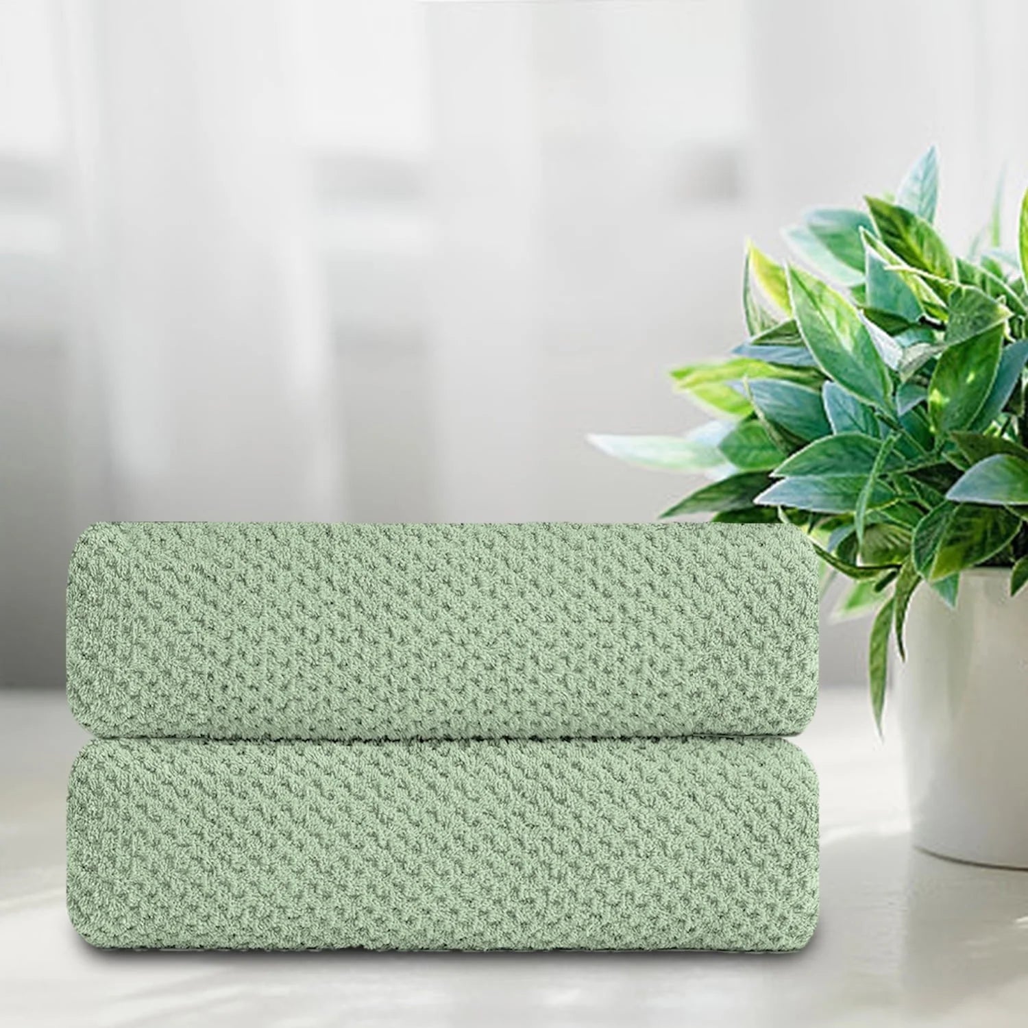 Smuge 2-Pack Oversized Bath Sheet Set - 35x70 Inches, Microfiber | Ultra Soft Plush, Highly Absorbent, Luxurious