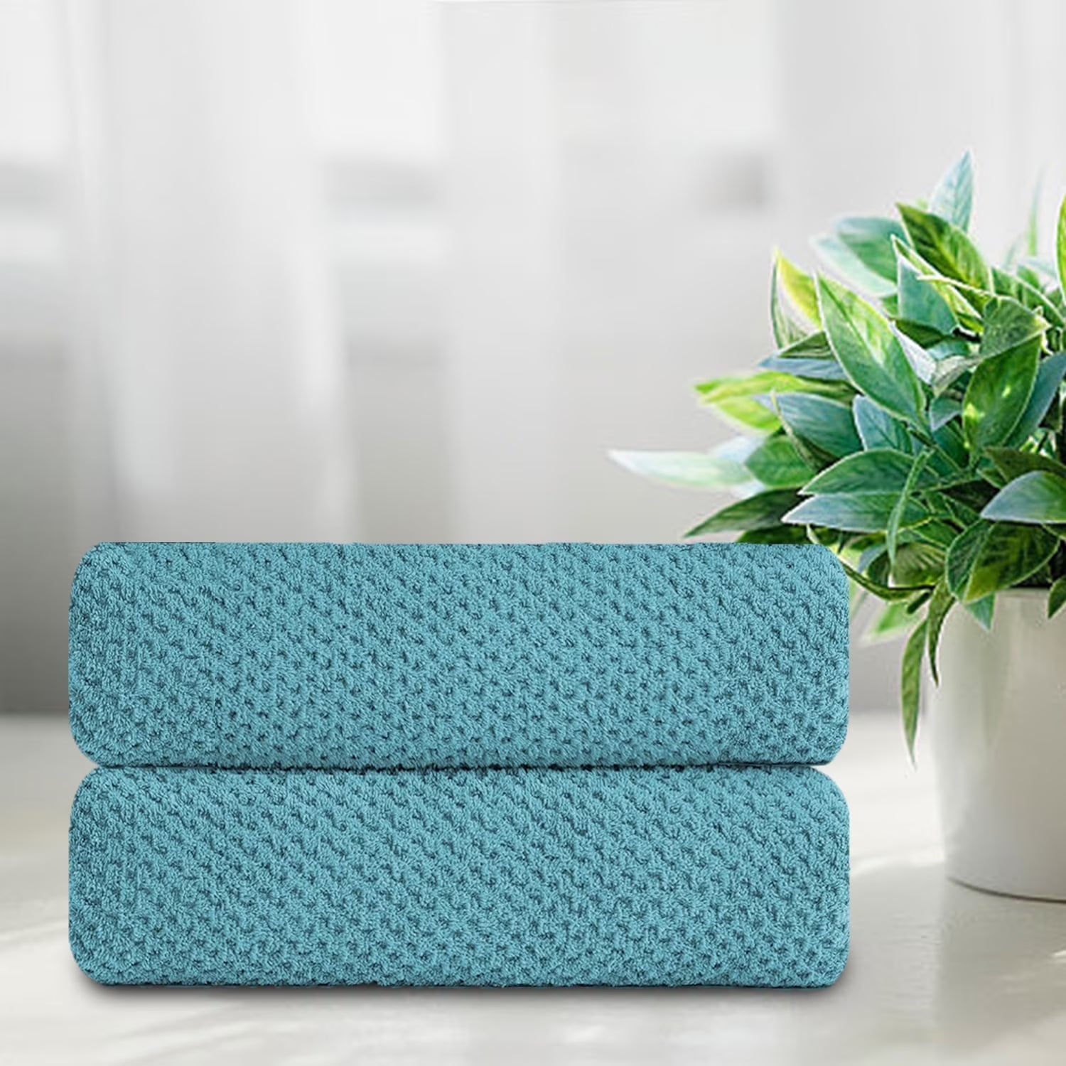 Smuge 2 Pack Large Bath Towel Set 35 x 70 Inches, Microfiber Ultra Soft Plush, Highly Absorbent Quick Dry Luxurious Oversized Bath Sheets Towels