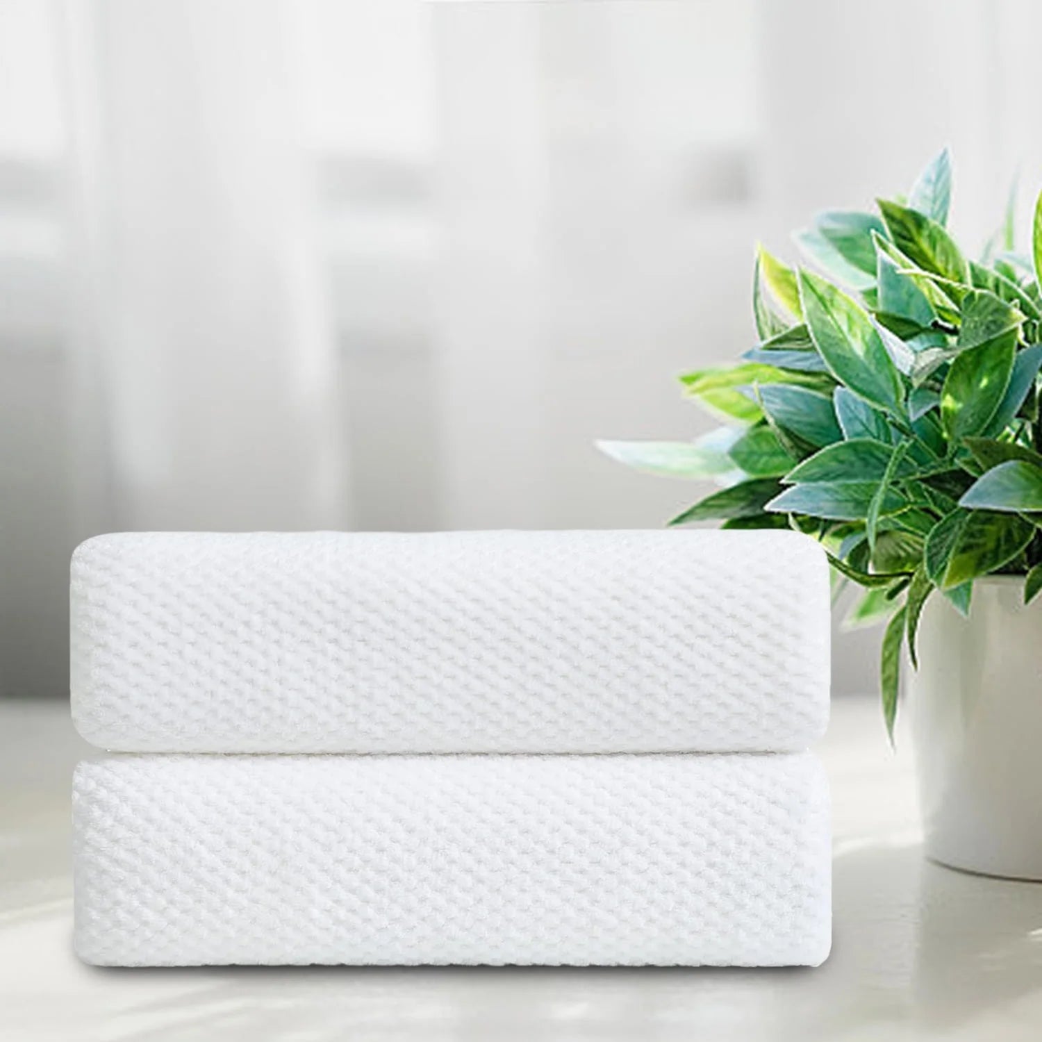 Smuge 2-Pack Oversized Bath Sheet Set - 35x70 Inches, Microfiber | Ultra Soft Plush, Highly Absorbent, Luxurious