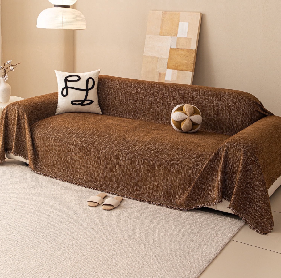 Smuge Soft Microfiber Sofa Cover - Ultra Skin-Friendly, Maintains Warm Atmosphere| Pet Protector (Dogs/Cats) Anti-Scratch/Anti-Hair